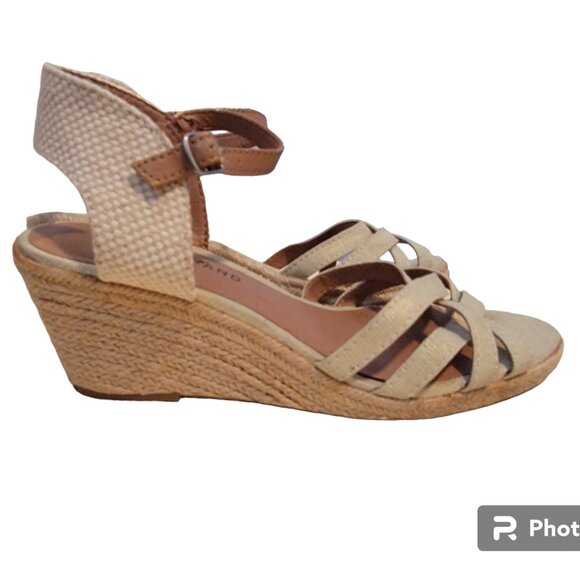 Lucky Brand Kalley Espadrille Wedges Beige - Picture 1 of 10